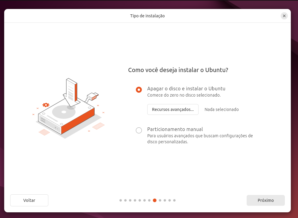 ubuntu apagar disco