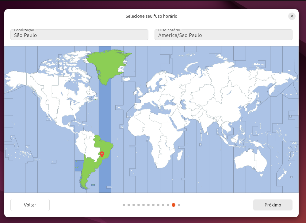 ubuntu fuso horario